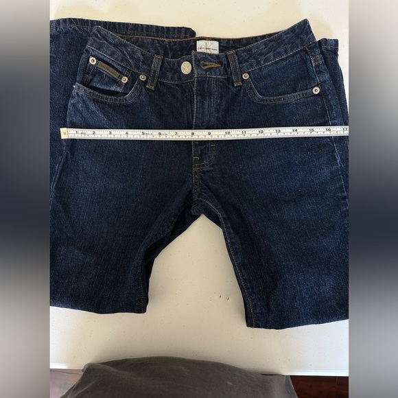 Vintage Y2K Calvin Klein Mid-Rise Flare Double Stone Wash Jeans Size 1 - Picture 8 of 12